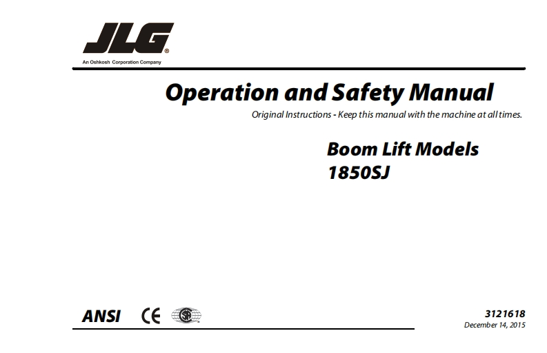 JLG-1850SJ-Operations-Manual操作与维护保养说明书手册