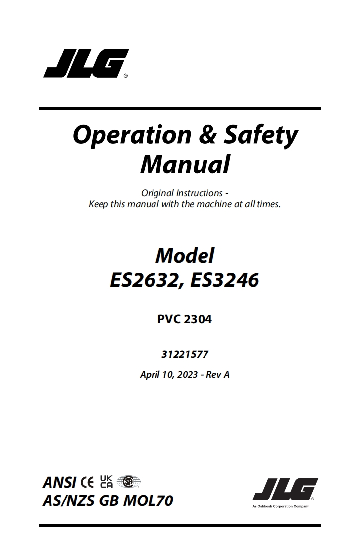 JLG-2632ES-Operations-Manual操作与维护保养说明书手册