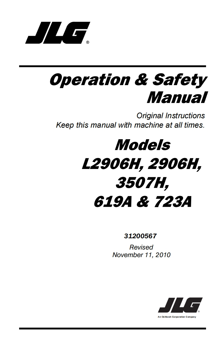 JLG-2906H-Operations-Manual操作与维护保养说明书手册