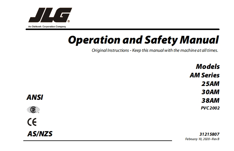 JLG-30AM-Operations-Manual操作与维护保养说明书手册