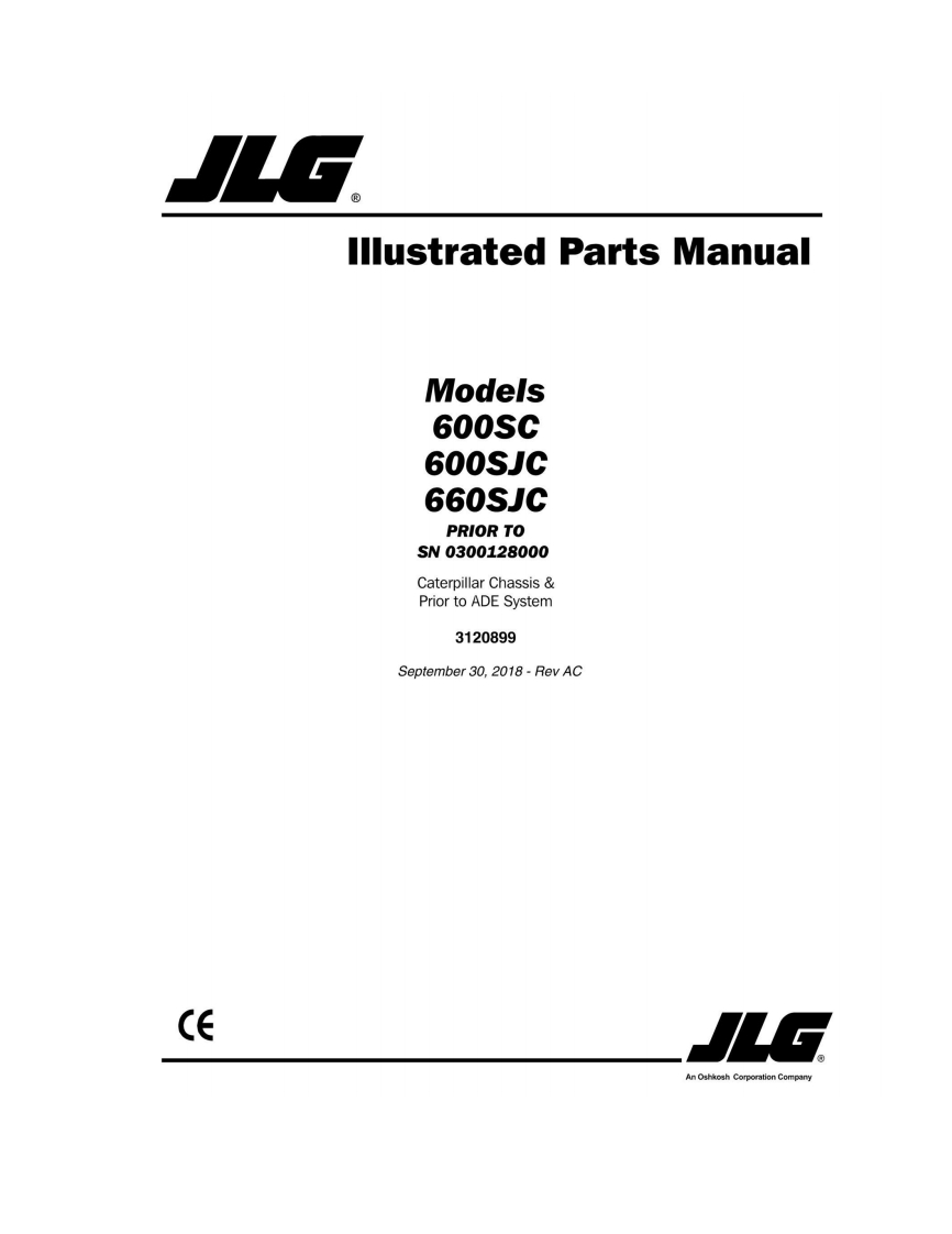 JLG-3120899_AC_600SC-600SJC-660SJC_JLG_Parts_English维修维护与零部件目录手册