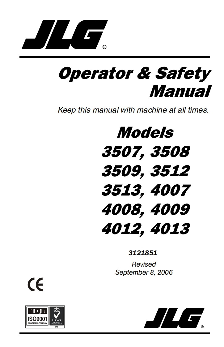 JLG-3513-Telehandler-Operation-Manual操作与维护说明书手册