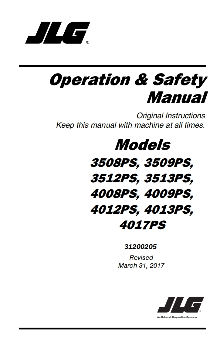 JLG-4017-Operations-Manual操作与维护保养说明书手册