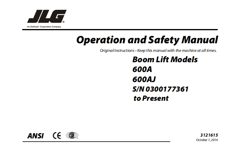 JLG-600AJ-操作说明书手册(1)