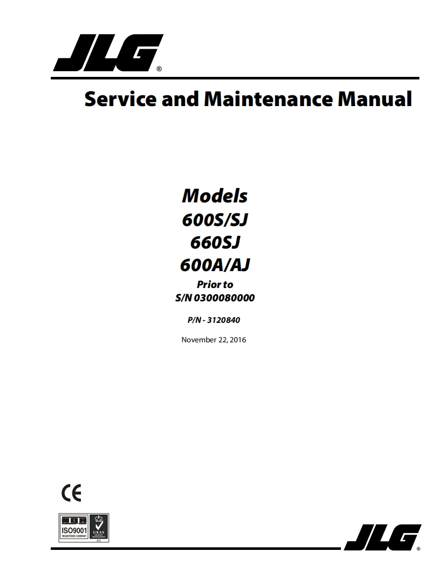 JLG-600S-660SJ-600A维修维护手册
