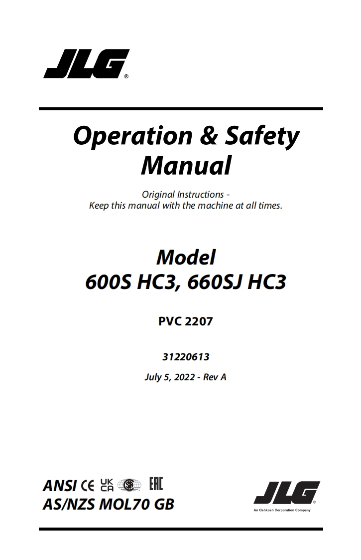 JLG-660SJ-HC3-Operations-Manual操作与维护保养说明书手册