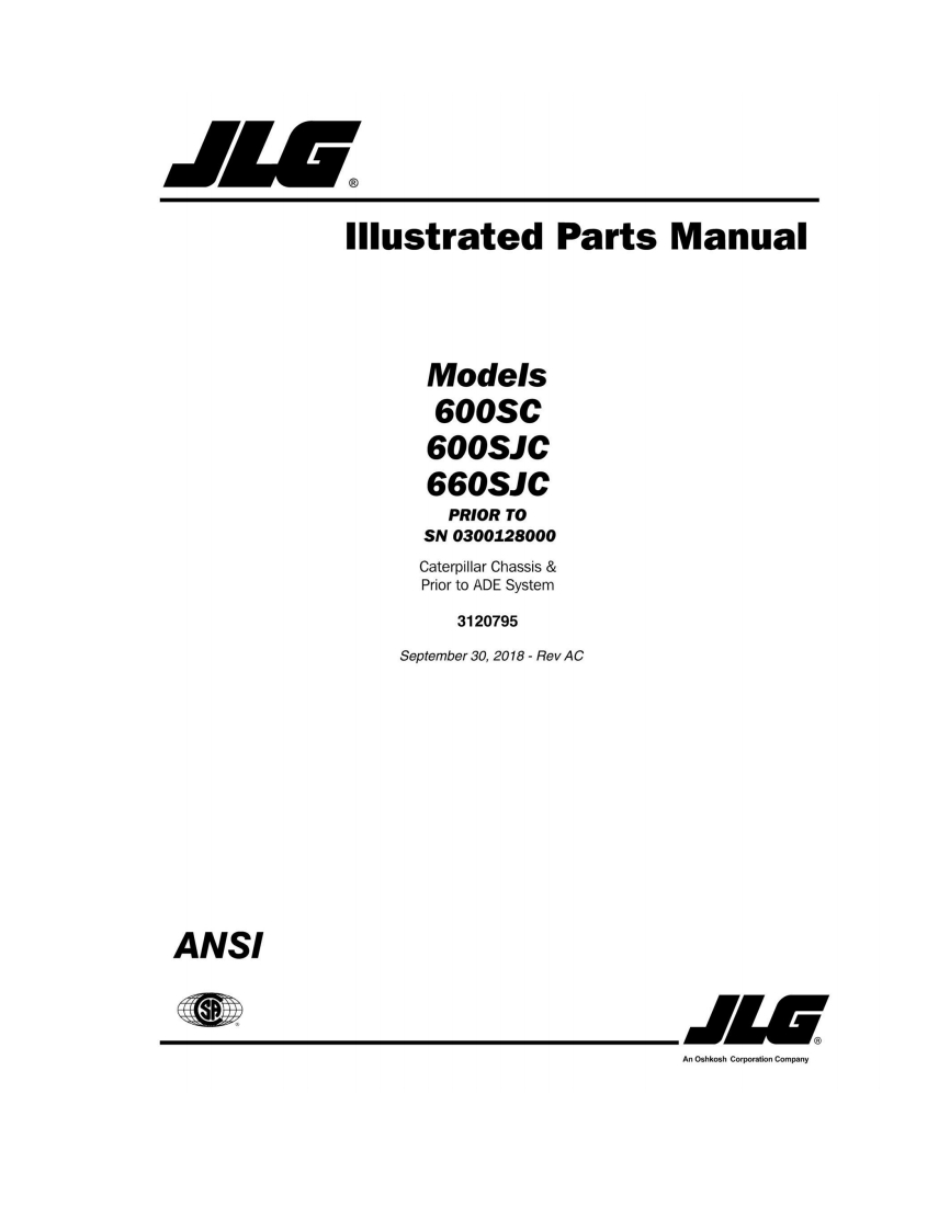 JLG-AC_600SC-600SJC-660SJC_JLG_Parts_English维修维护与零部件目录手册