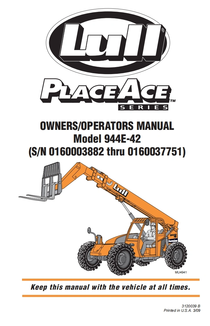 JLG-Lull-944E-42-操作说明书手册