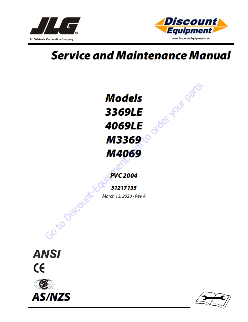 JLG-M4069-Operations-Manual操作与维护保养说明书手册