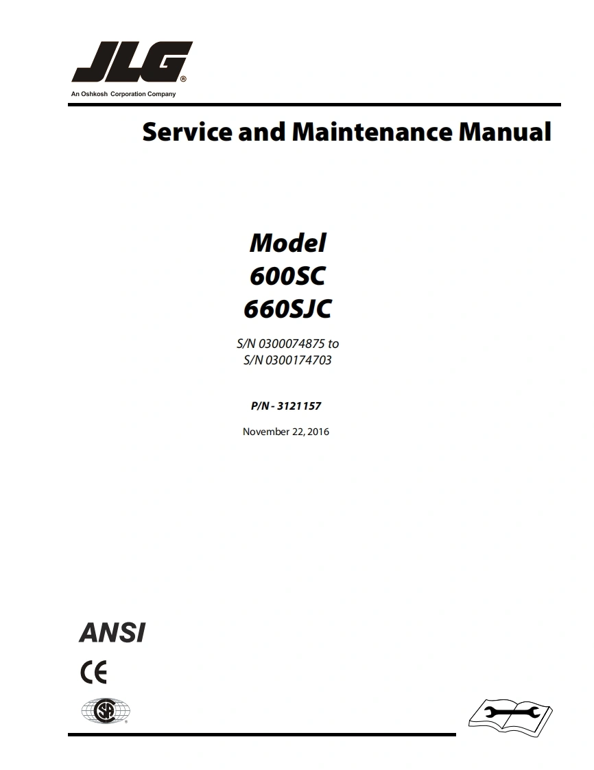 JLG-Model-600SC-660SJC-S_N-0300074875-to-S_N-0300174703零部件手册含液压原理图-找手册网