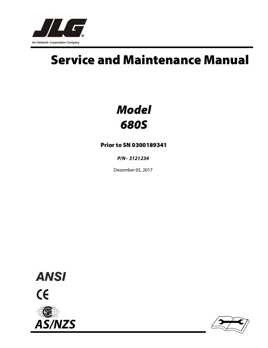 JLG-Model-680s-Priorto-SN0300189341-P_N-3121234零部件手册含液压原理图