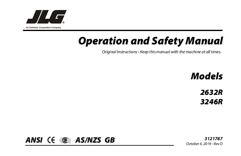 JLG-R2632R-Operations-Manual操作与维护保养说明书手册