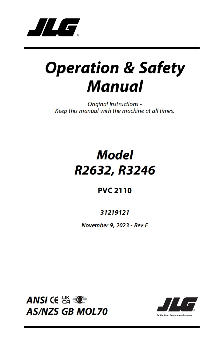 JLG-R3246-Operators-Manual操作与维护保养说明书手册