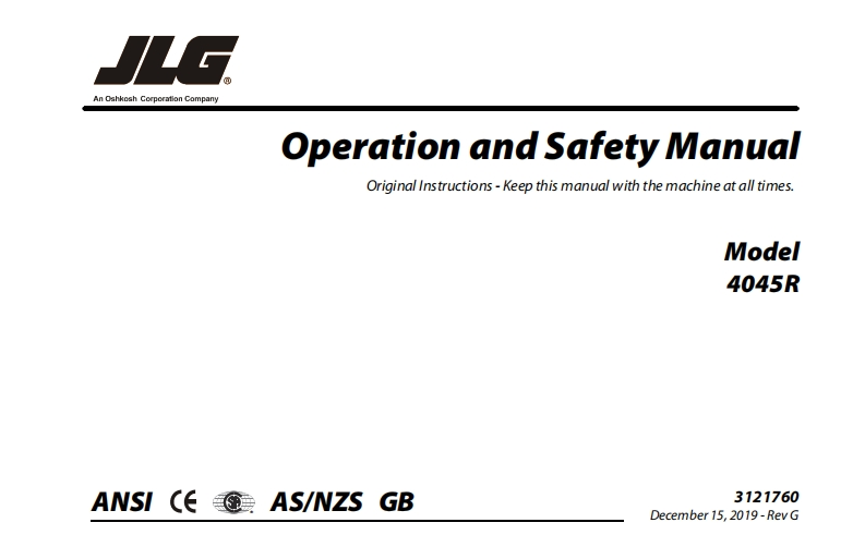 JLG-R4045-Operations-Manual操作与维护保养说明书手册