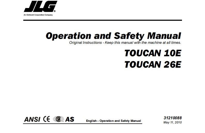 JLG-Toucan-10e-L-Operators-Manual操作与维护保养说明书手册