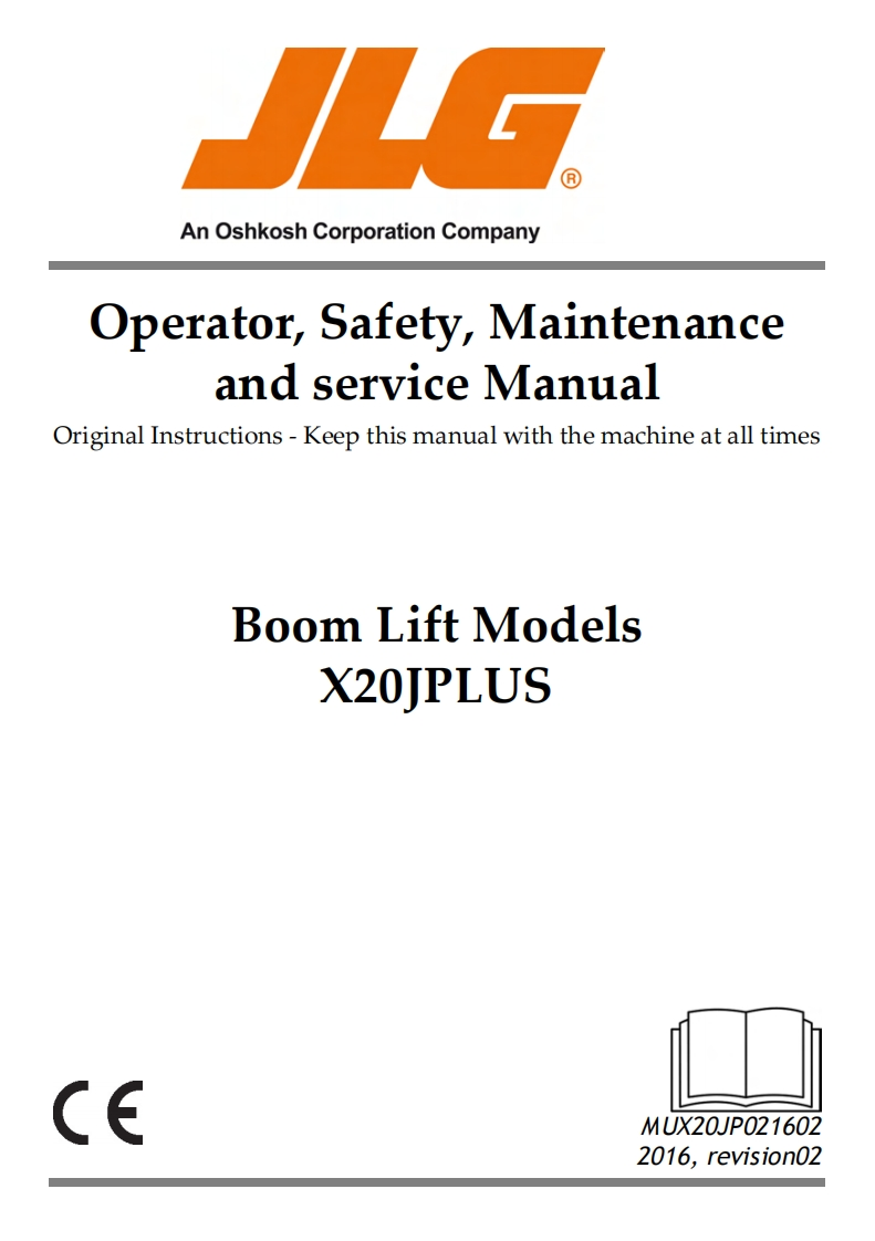 JLG-X20J-Plus-Operations-Manual操作与维护保养说明书手册