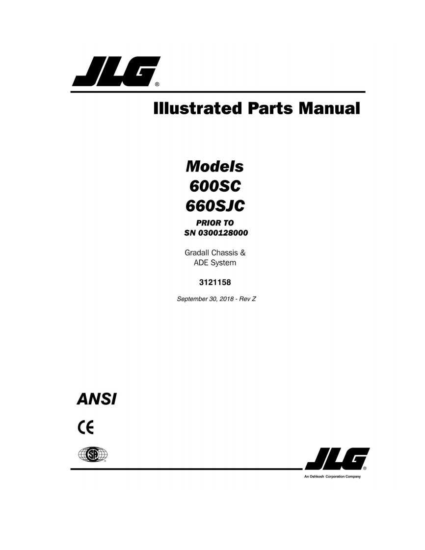 JLG-Z_600SC-660SJC_JLG_Parts_English维修维护与零部件目录手册