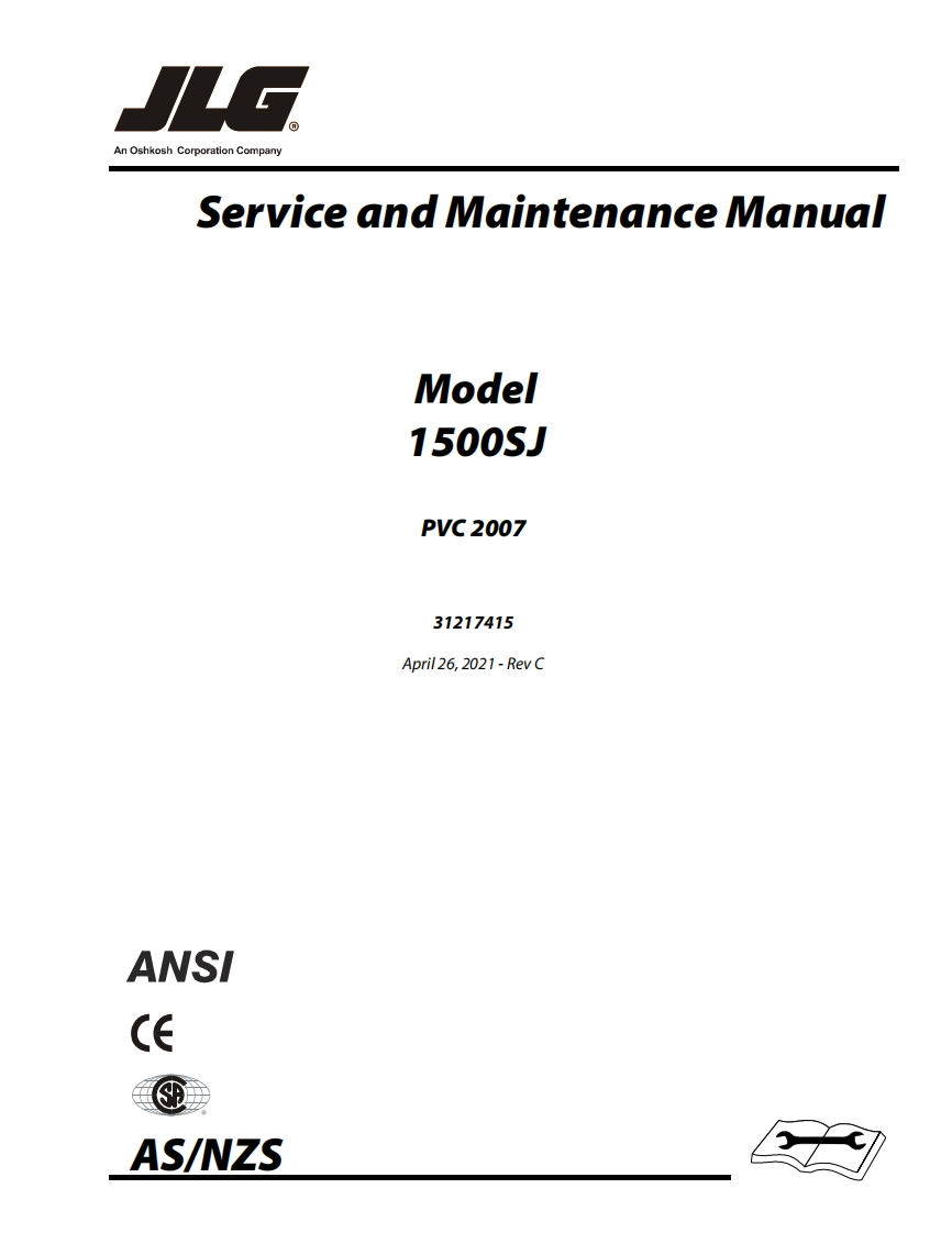 JLG1500SJ高空作业平台升降机车操作与维修电器原理手册