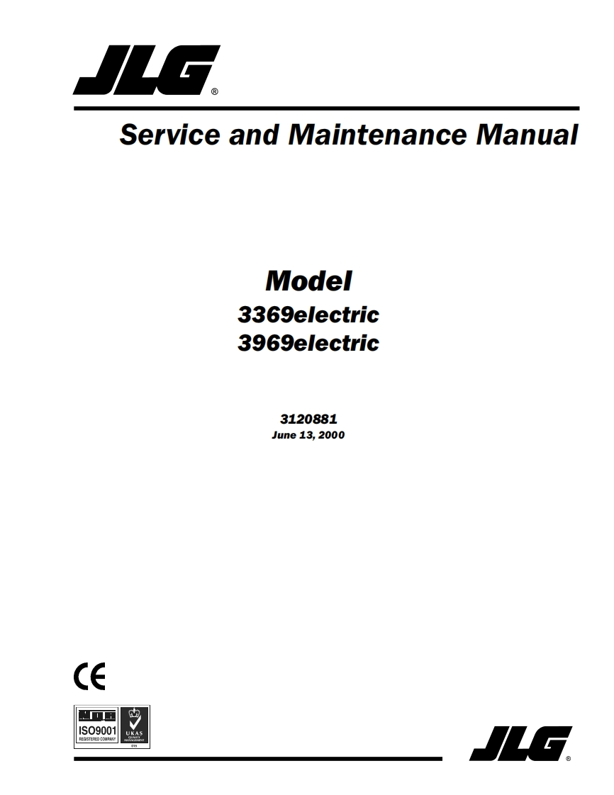 JLG33693969electric维修维护操作手册说明书