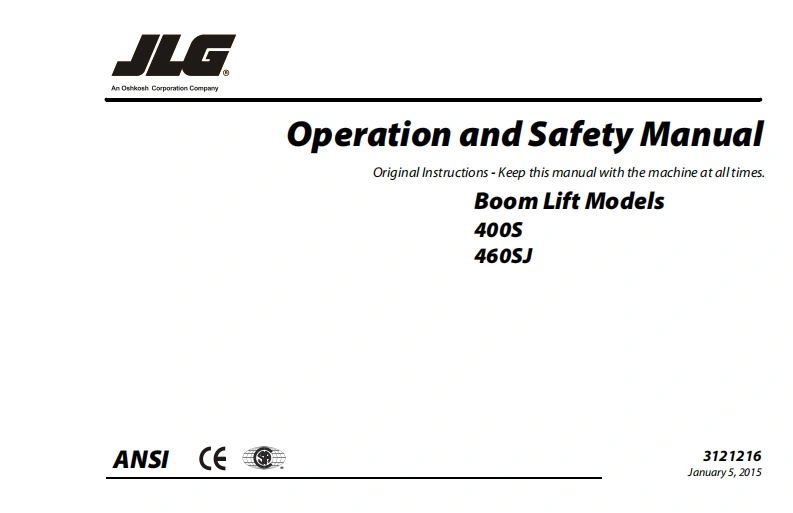 JLG400S_操作说明书手册