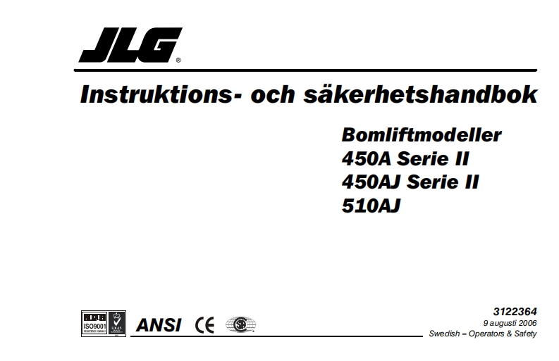 JLG450aj-Serie2操作说明书手册