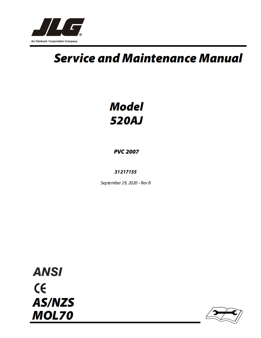JLG520AJ高空作业平台升降机车操作与维修电器原理手册