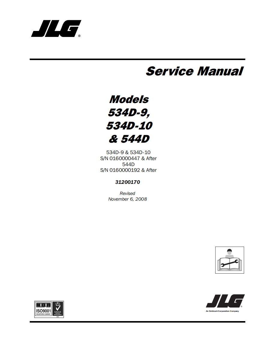 JLG534D544D维修手册说明书