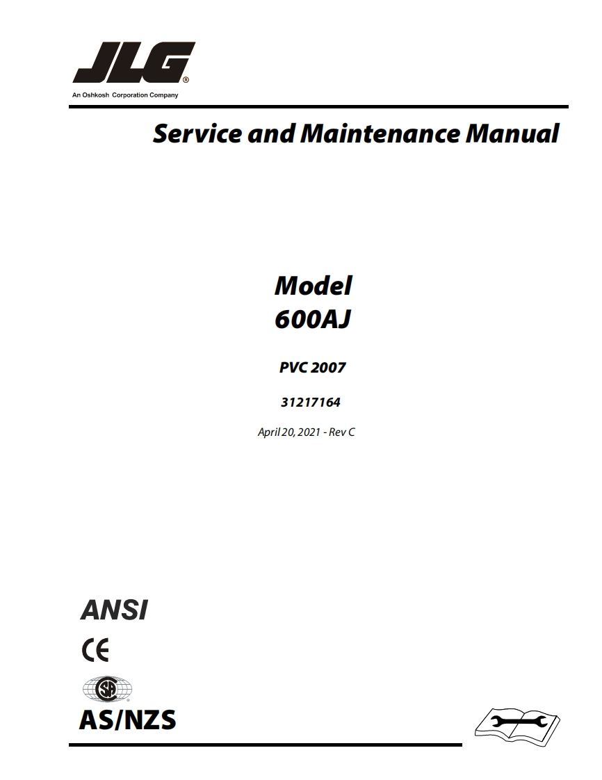 JLG600AJ高空作业平台升降机车操作与维修电器原理手册