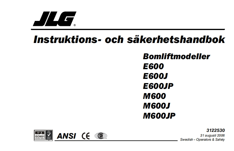 JLG600_E_MJP操作说明书手册