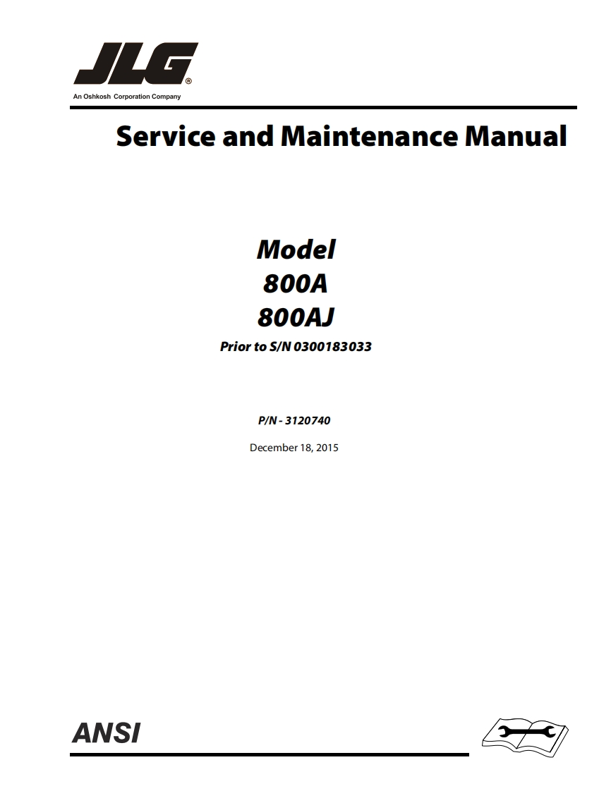 JLG800A维修维护手册