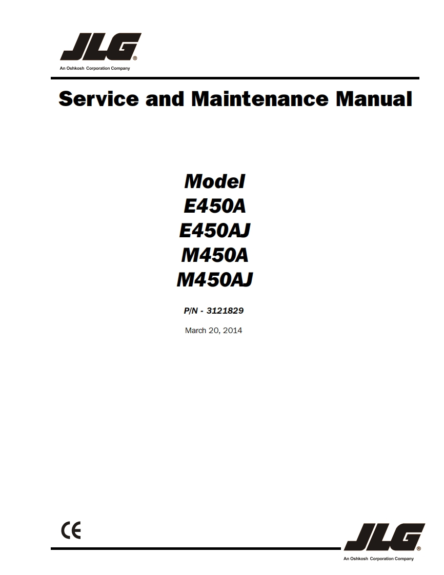 JLGE450AJM450AJ维修维护操作手册说明书