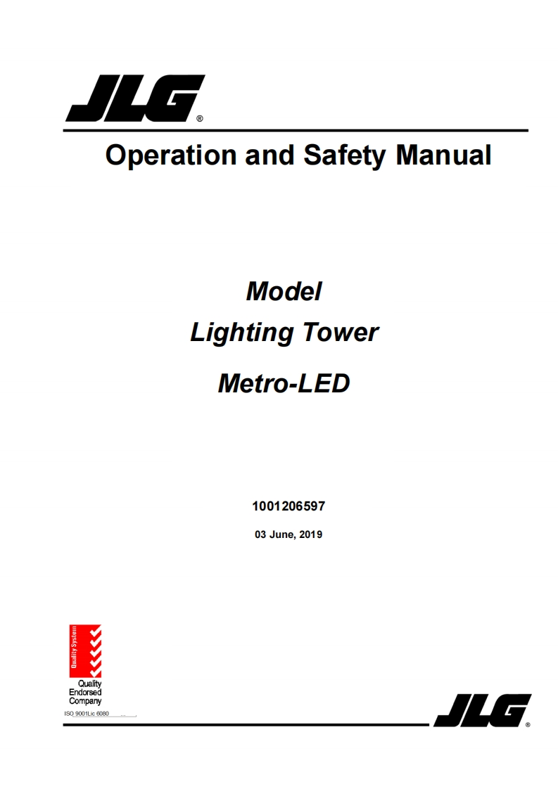 JLGJLG-Metro-LED-高空作业平台升降机车操作与维修维护说明书手册-Manual
