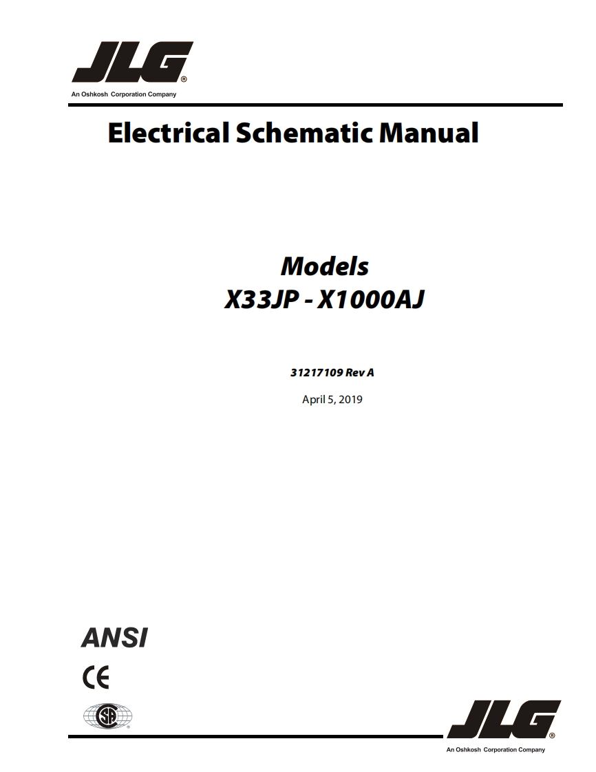 JLGX33JPX1000AJ(2)高空作业平台升降机车操作与维修电器原理手册