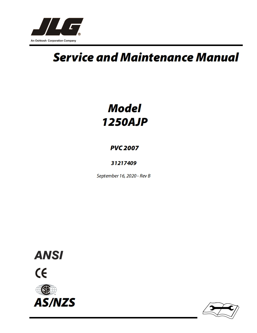 JLG_1250ajp维修维护手册_eng