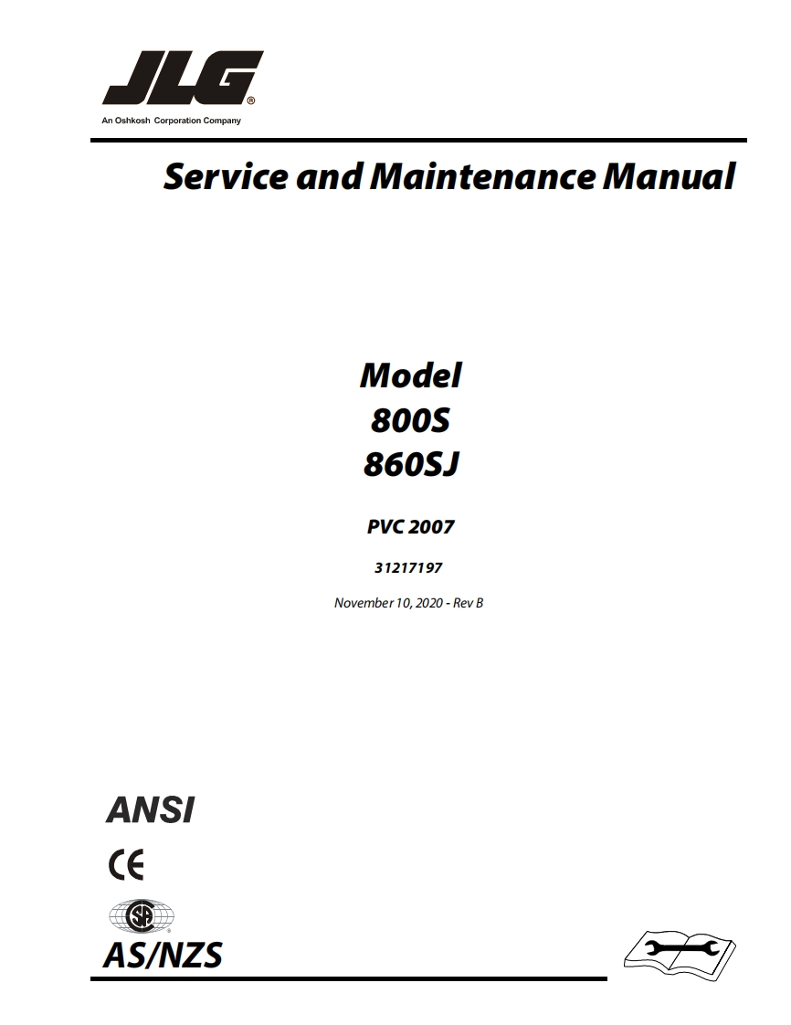 JLG_860sj维修维护手册