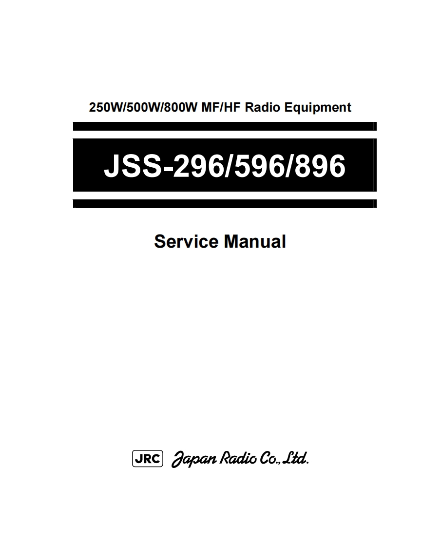 JRC_JSB-196_JSS_296_JSS-596_JSS-896_维修维护电器原理图手册