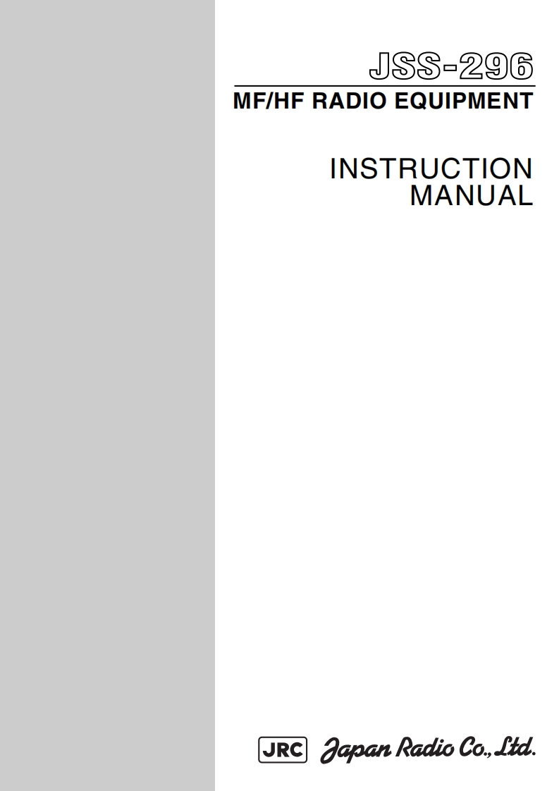 JRC_JSS-296_使用说明书手册