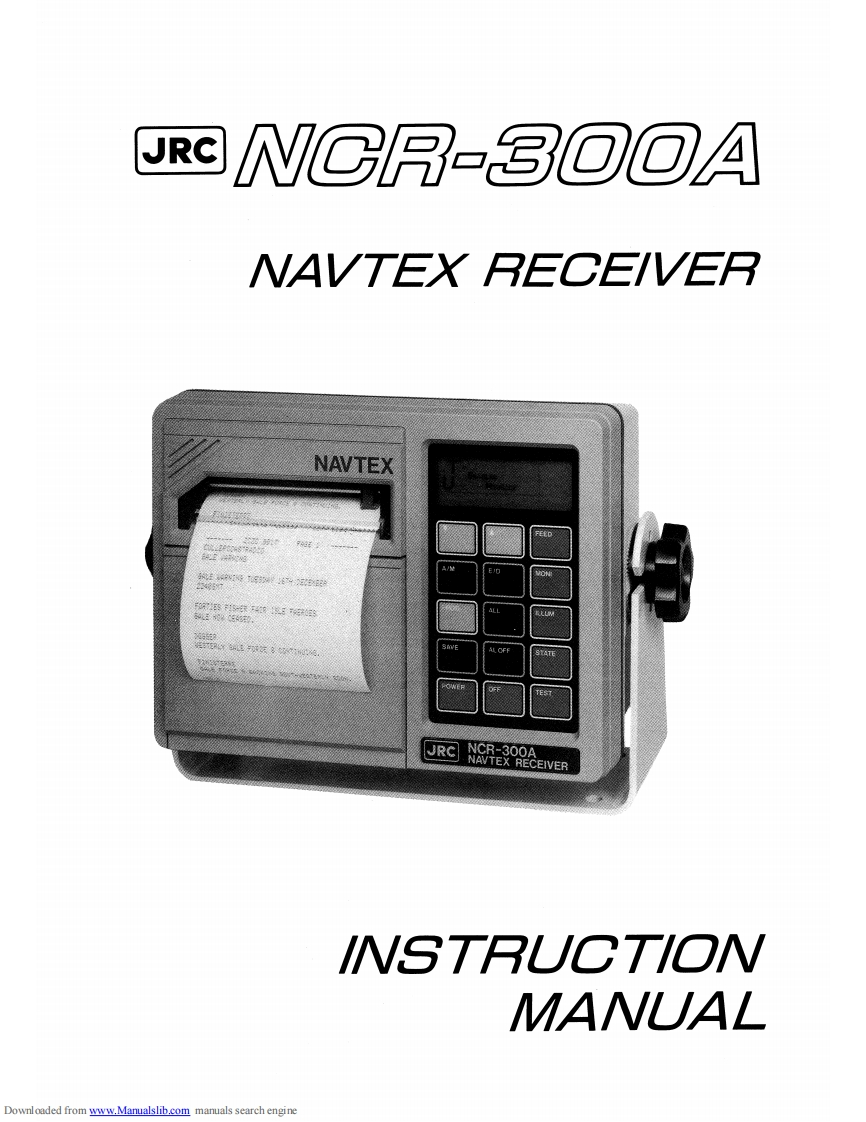 JRC_NCR-300A_Navtex_Service_Manual维修手册