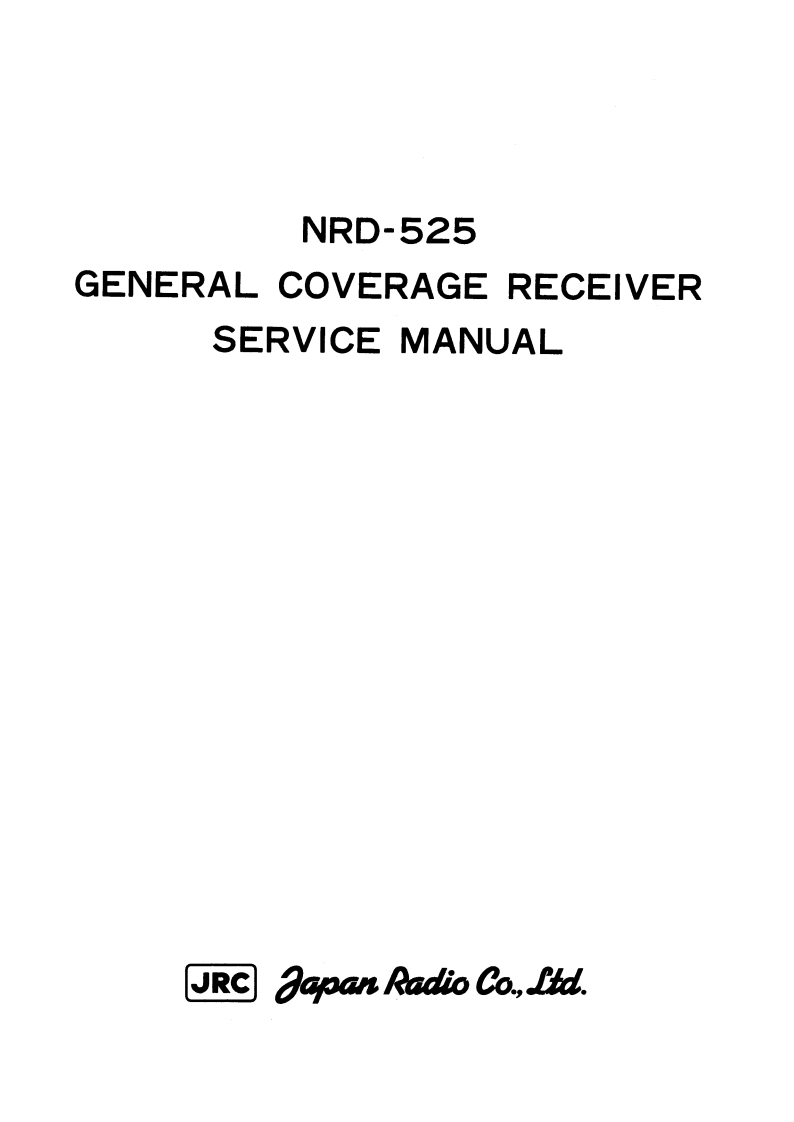 JRC_NRD-525-(Service-Manual维修手册含电器原理图)