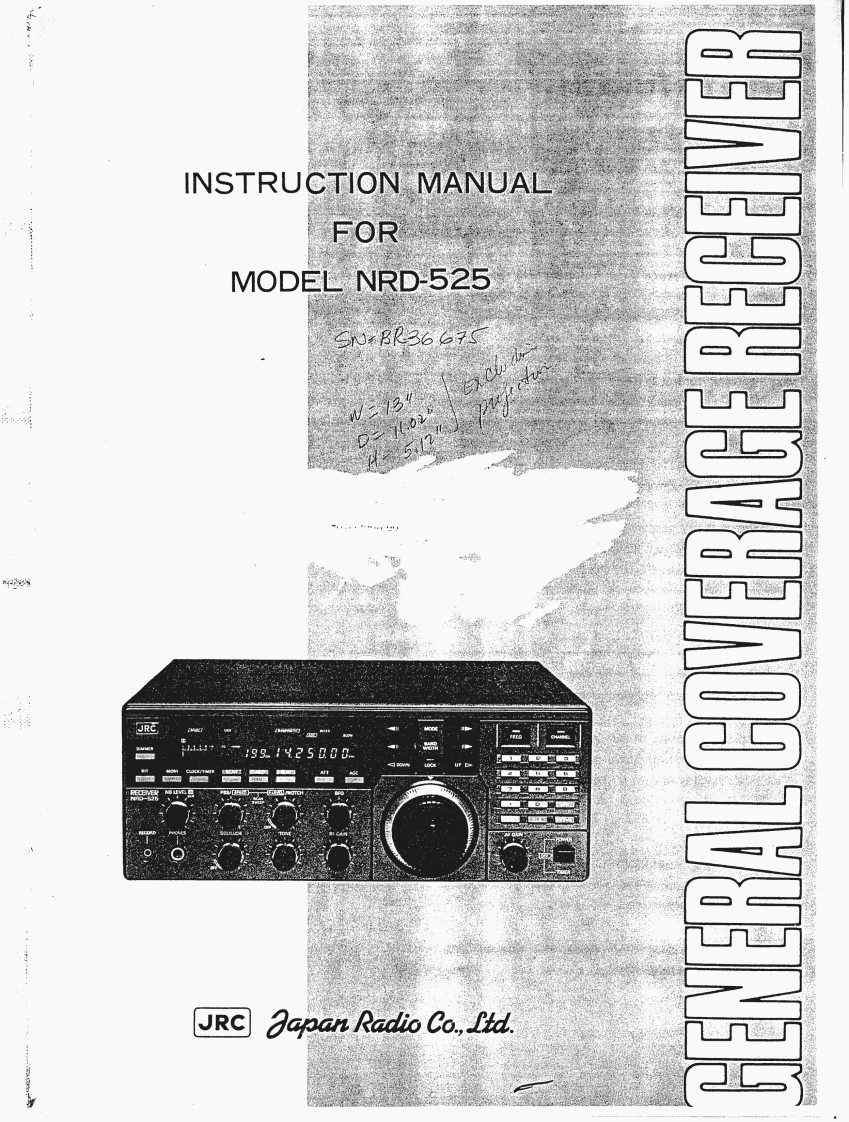 JRC_NRD-525_使用说明书手册