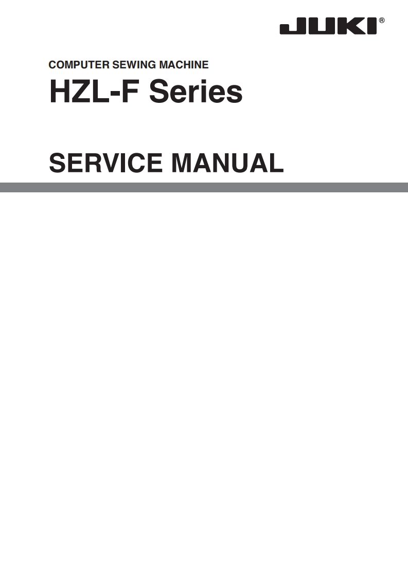 JUKI重机缝纫机HZL-F300-F400-F600_service维修手册说明书