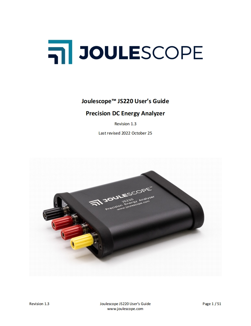 Jetperch_Joulescope-JS220_操作说明书手册