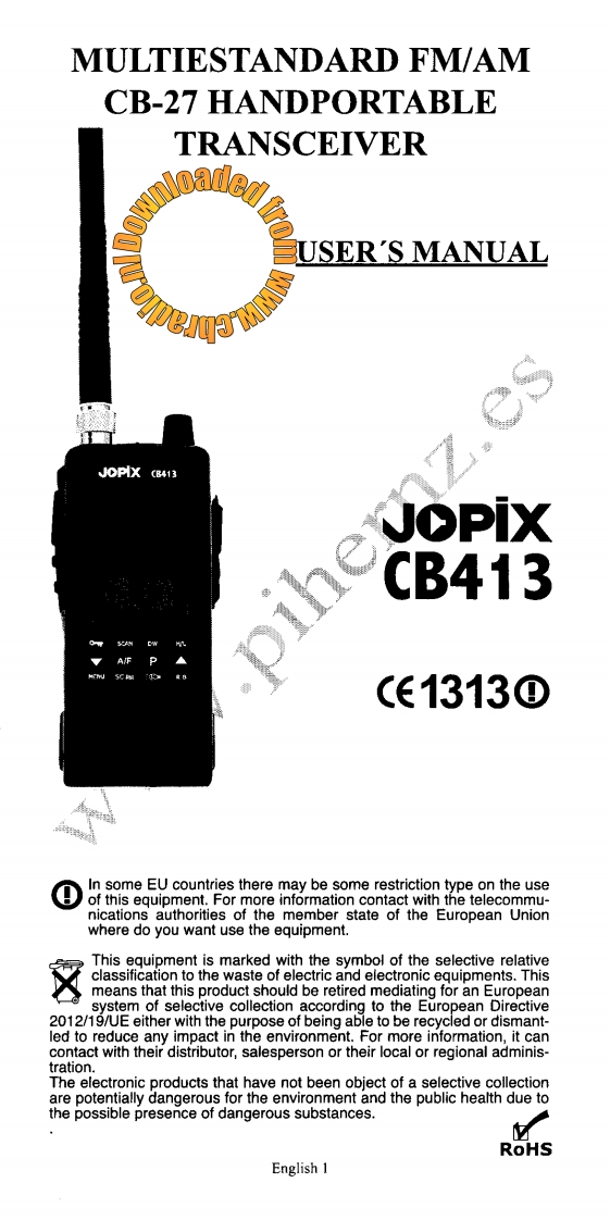 Jopix_CB413_ENG操作说明书手册