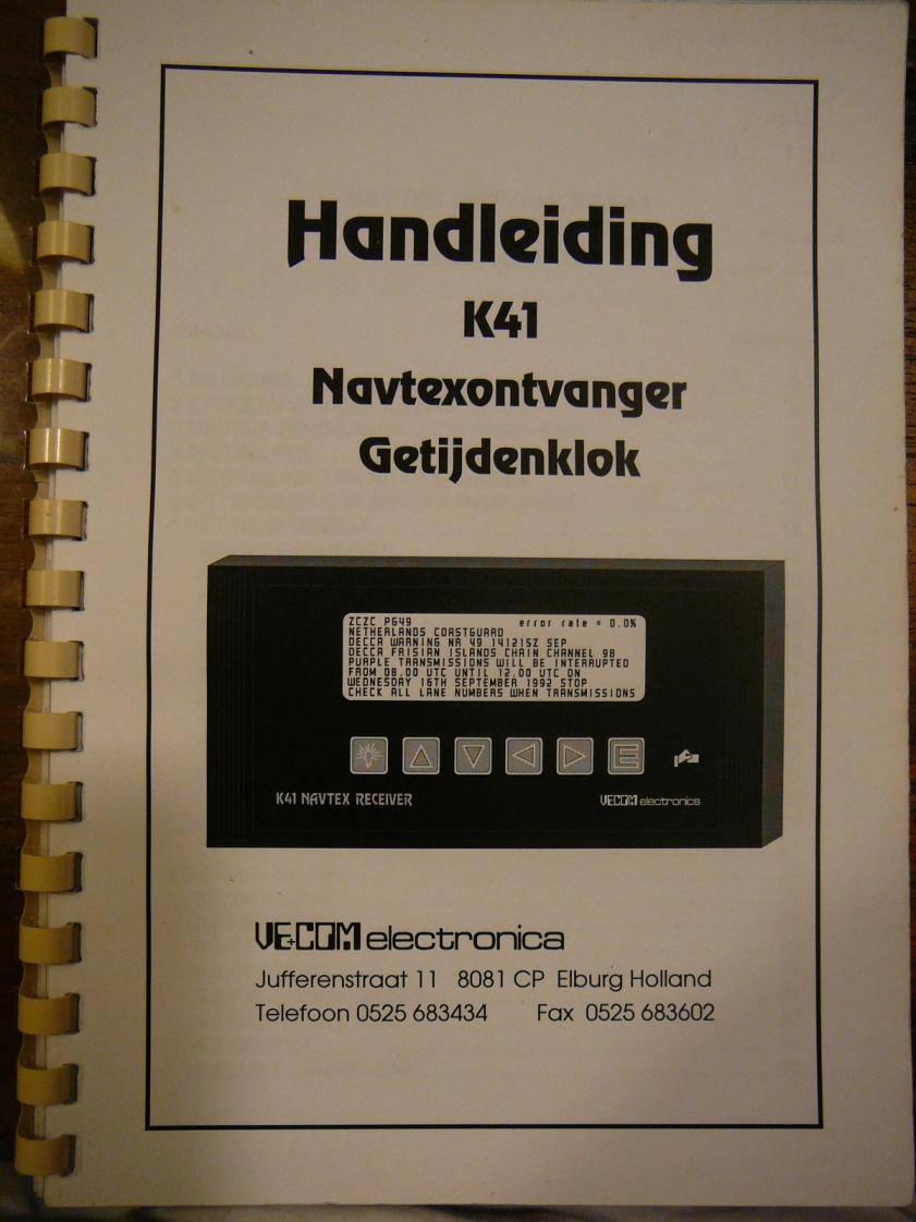 K41-Navtex-manual操作说明书手册