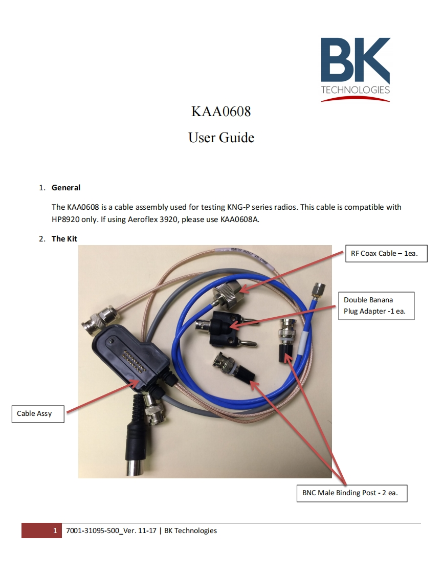 KAA0608_User_Guide操作说明书手册