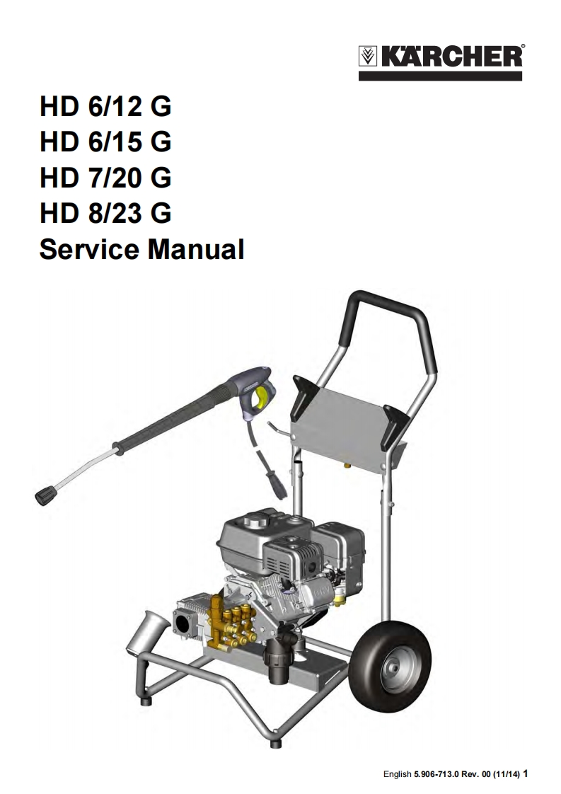 KARCHER德国卡赫HD6-HD7-HD8清洗机维修手册含电路图