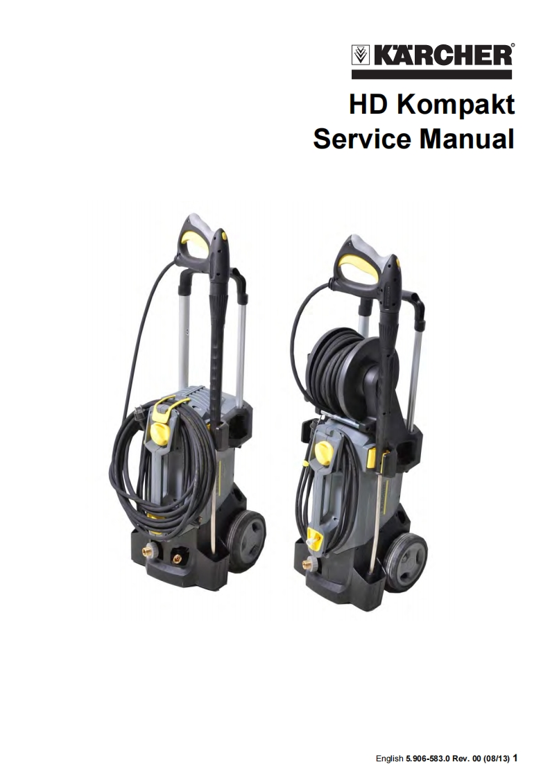 KARCHER德国卡赫HDKompakt清洗机维修手册含电路图