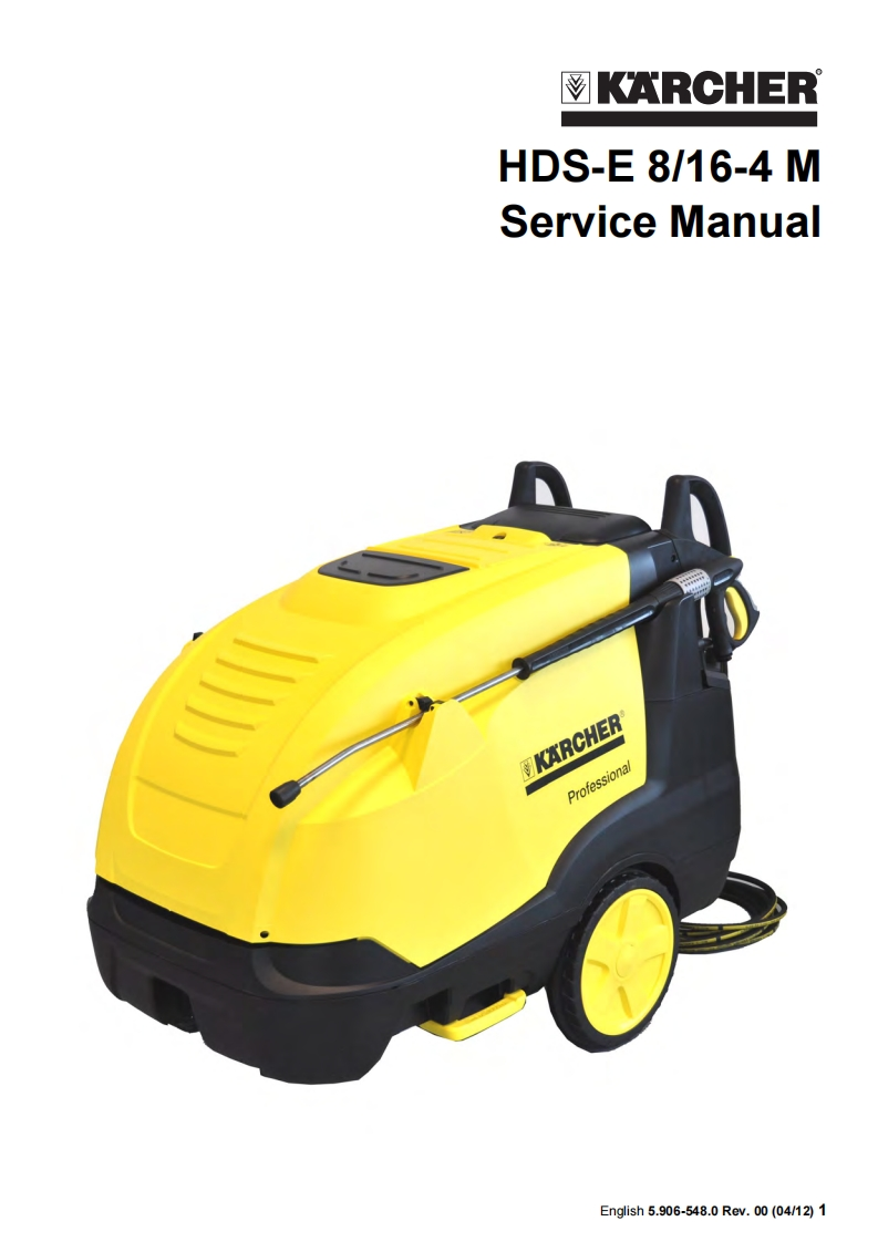 KARCHER德国卡赫HDS-E816-4M清洗机维修手册含电路图