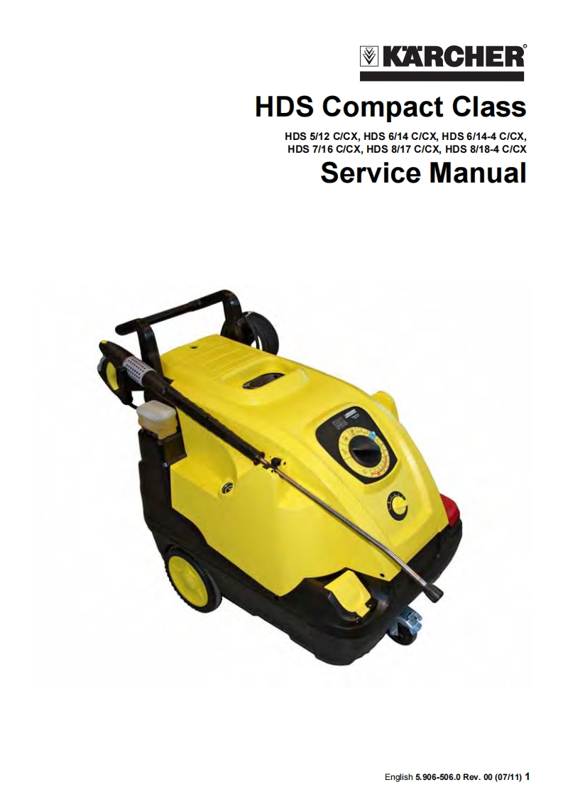 KARCHER德国卡赫HDSCompactClass清洗机维修手册含电路图