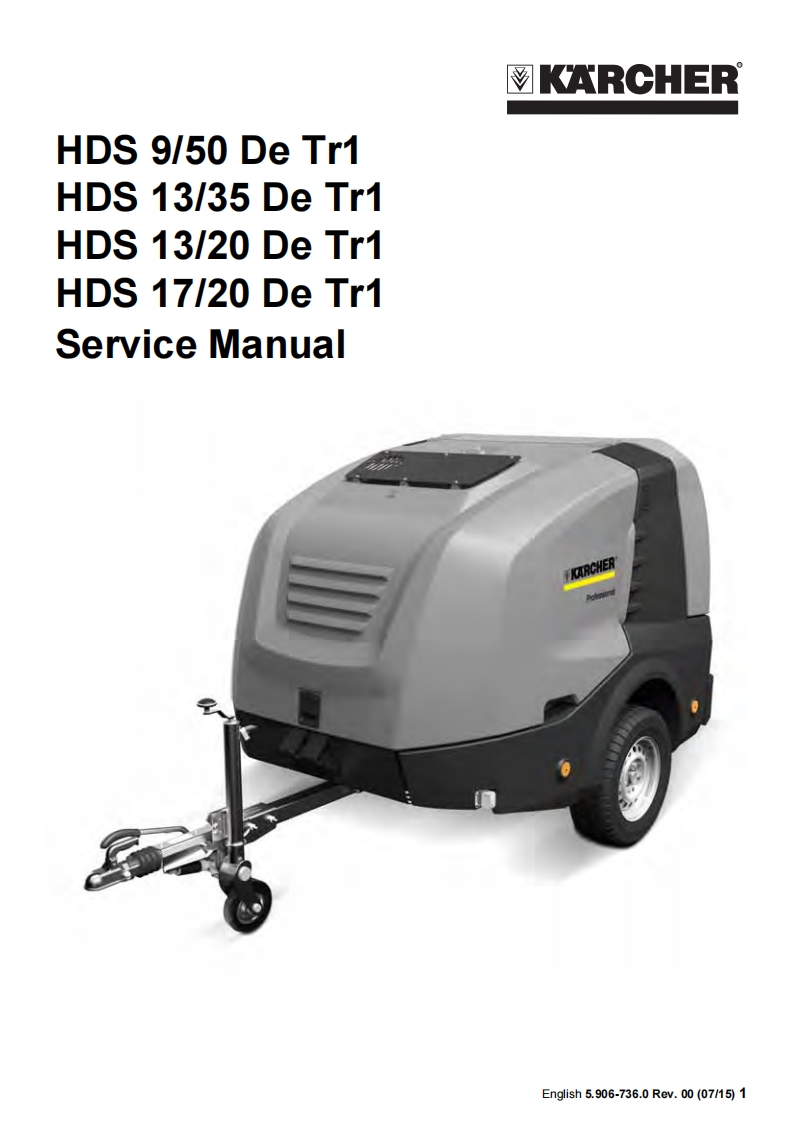 KARCHER德国卡赫HDS清洗机维修手册含电路图